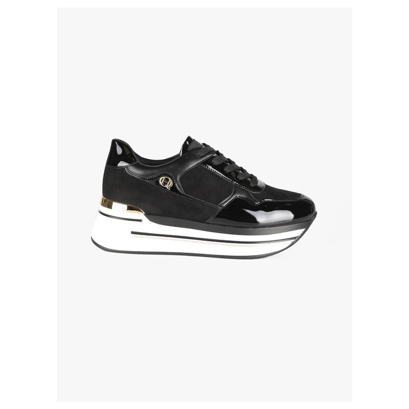 Queen Helena Sneakers Da Donna Con Zeppa Nero Taglia 36