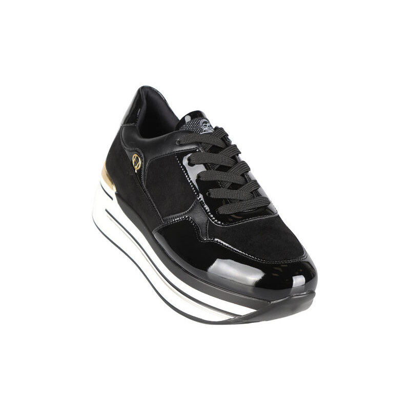 Queen Helena Sneakers Da Donna Con Zeppa Nero Taglia 36