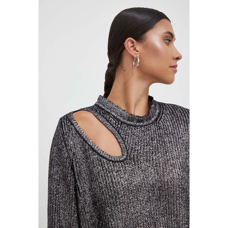 Pinko maglione in misto lana donna colore argento