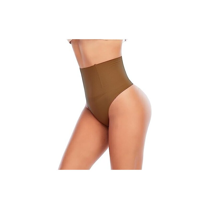 Perizoma Modellante A Vita Alta – Mutandine Dimagranti Con Pancia Piatta E Push Up Glutei – Invisibile Sotto I Vestiti – Nero, M - 4