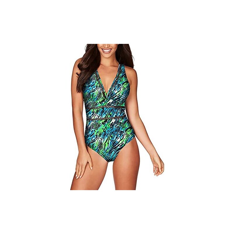 Ansenesna Costume da Bagno Interi Donna con Vestiti da Spiaggia Abito