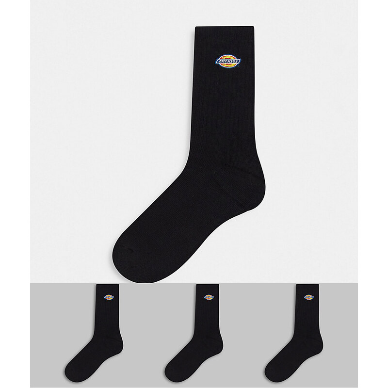 Dickies - Valley Grove - Confezione da 3 paia di calzini neri-Nero