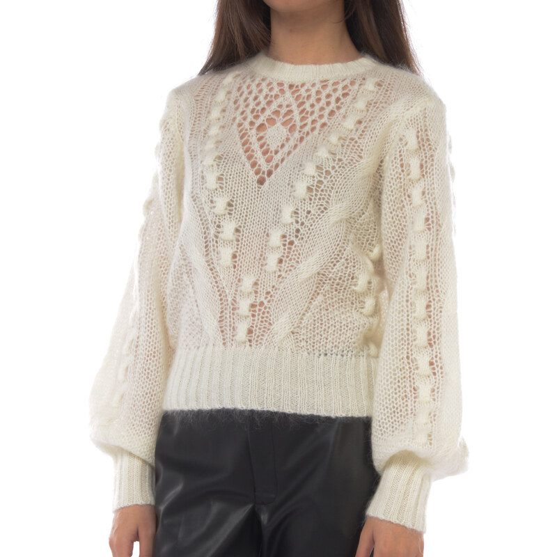 Maglietta da donna a maniche a 3/4, girocollo, estiva, in tinta unita, leggera, con maniche a 3/4, beige., S