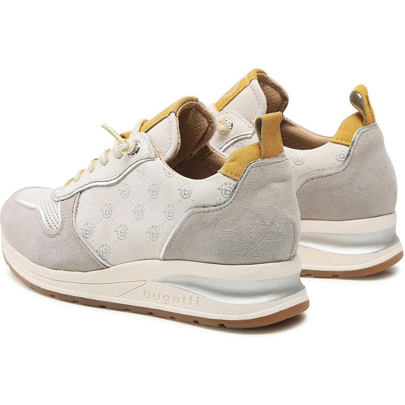 Bugatti Franc Sneaker Uomo Bianco - Suola Memory Foam - Scarpe Sportive Basse Con Lacci Elastici
