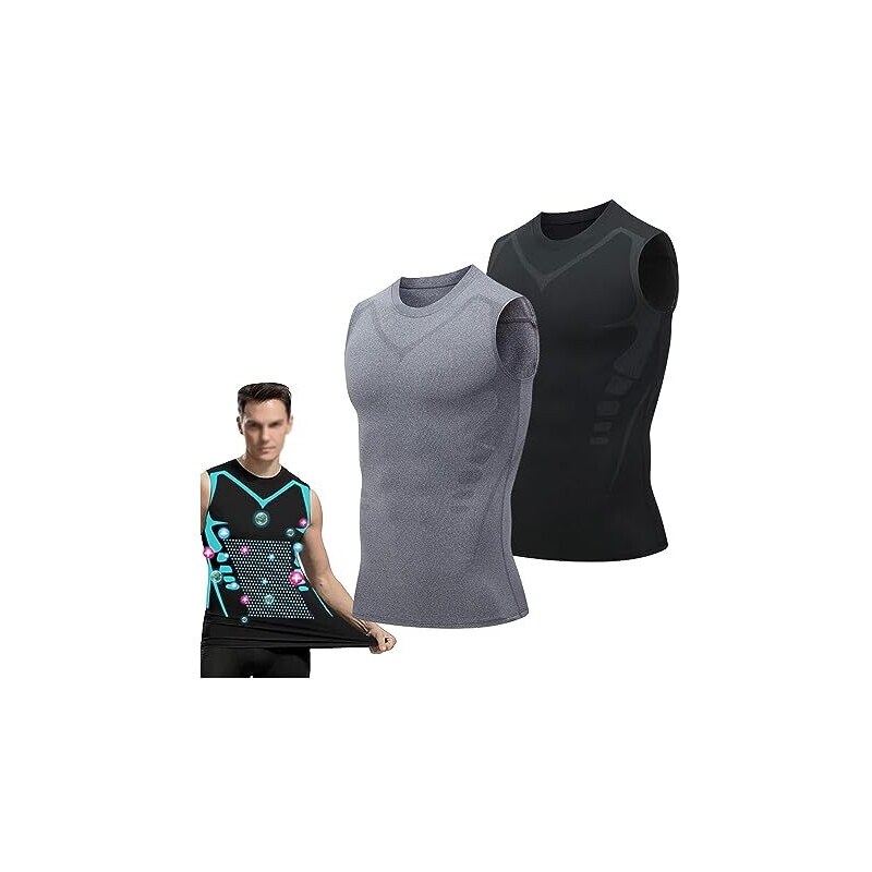 Gilet Modellante Sudore Da Uomo Dimagrante Shapewear Canottiera Senza - Foto 4