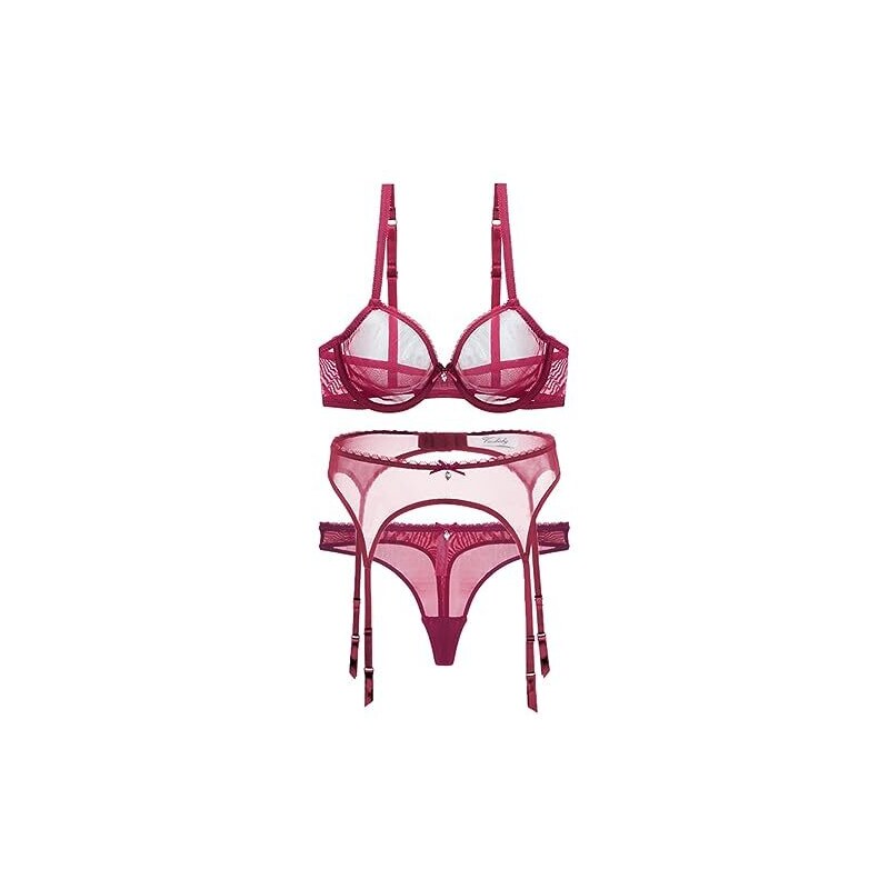 Coppe Modellanti Comfort Reggiseno Bandeau MELENECA Senza Ferretto - Pizzo Trasparente E Minimizzante Reggiseno Push Up Senza Spalline - 3