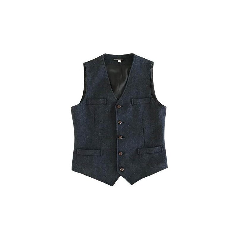 Gilet Uomo In Tweed Di Lana - Formale E Retrò Per Matrimoni, Affari E Occasioni Eleganti - Foto 6