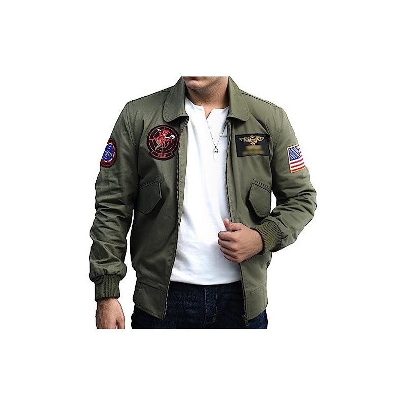 Suiting Style Tom Cruise Top Air Force G1 Maverick Flight Aviator