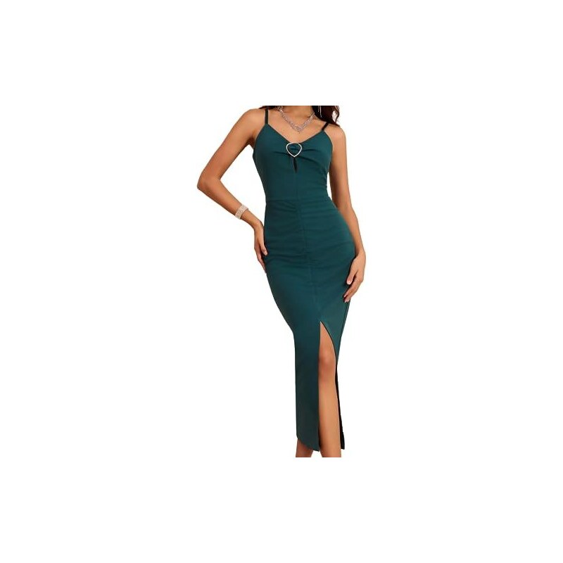 GRACE KARIN Vestito Lungo Da Donna A Tubino Elastico Con Spacco Davanti grace-karin-vestito-lungo-da-donna-a-tubino-elastico-con-spacco-davanti