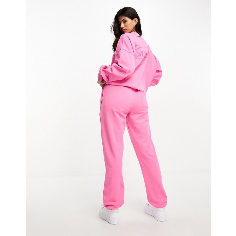 The Couture Club - Joggers oversize rosa in coordinato