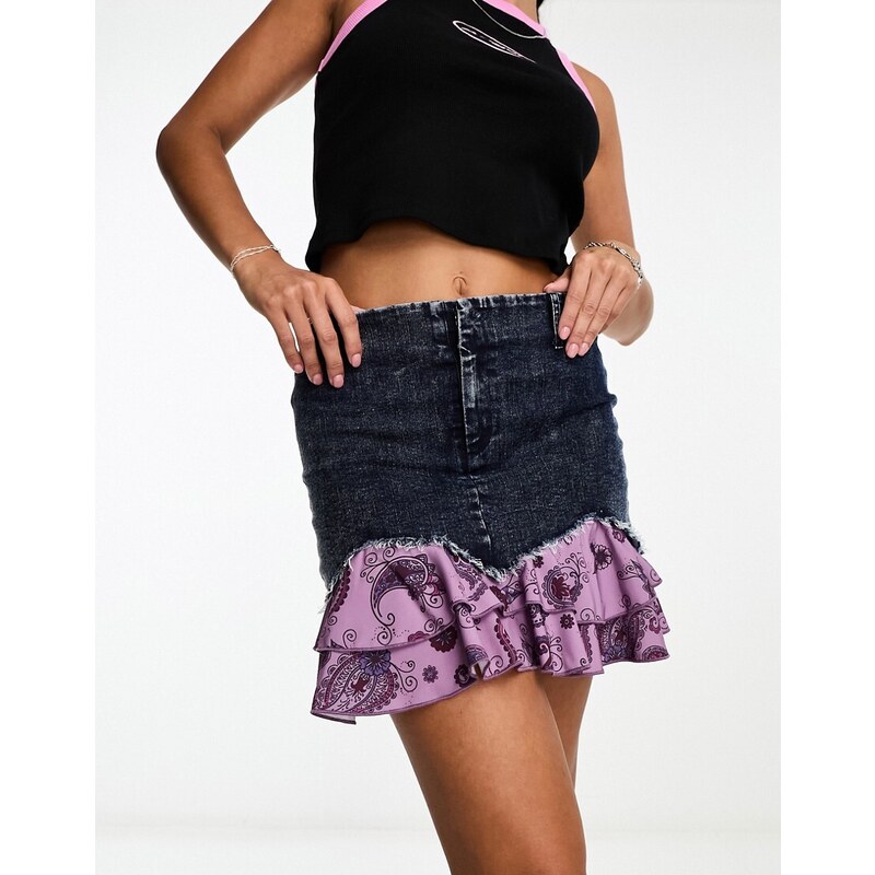 Floerns Minigonna Donna Y2K Vita Bassa Mimetica - Bodycon Cargo Con Tasche E Zip - Streetwear Casual