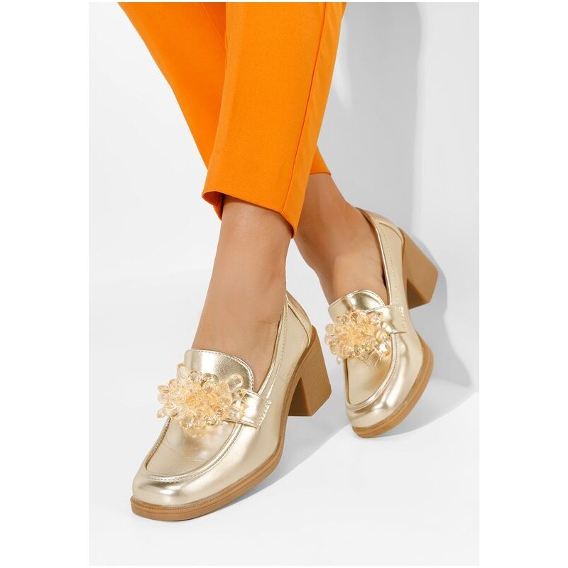 Zapatos Mocassini con tacco Ermela Oro