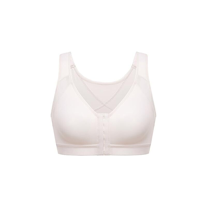 DELIMIRA Reggiseno Allattamento In Pizzo Senza Ferretto – Taglia Forte, Rosa Nudo, Comodo Per Dormire E Allattare - 6