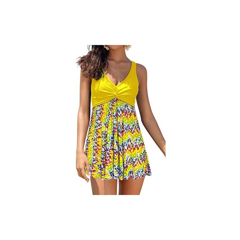 Taglie Forti Donna SHEKINI Costume Da Bagno Con Gonna Regolabile