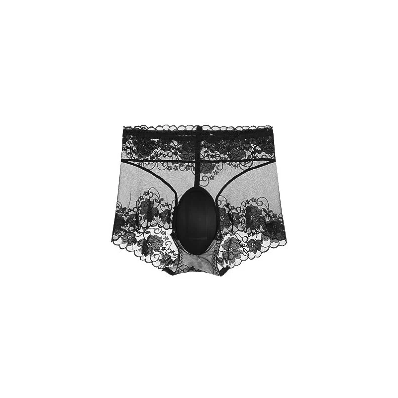 Perizoma Uomo Sexy A Vita Bassa - Slip In Seta Ghiacciata Con Tasca Bulge E Retro A T