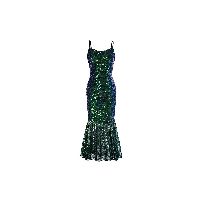 GRACE KARIN Donna Vestito A Sera Spalline Sottili Abito Vestito Lunghezza Alla Caviglia Senza Manica Stampa Floreale Bianco S 121159889