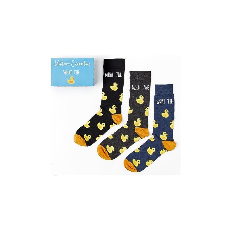 Urban Eccentric Calzini natalizi unisex What The Duck | Regalo | 1 paio | Calzini in cotone | Calzini di alta qualità | Novità | Regali, multicolore, 6-11, Multicolore, 6-11
