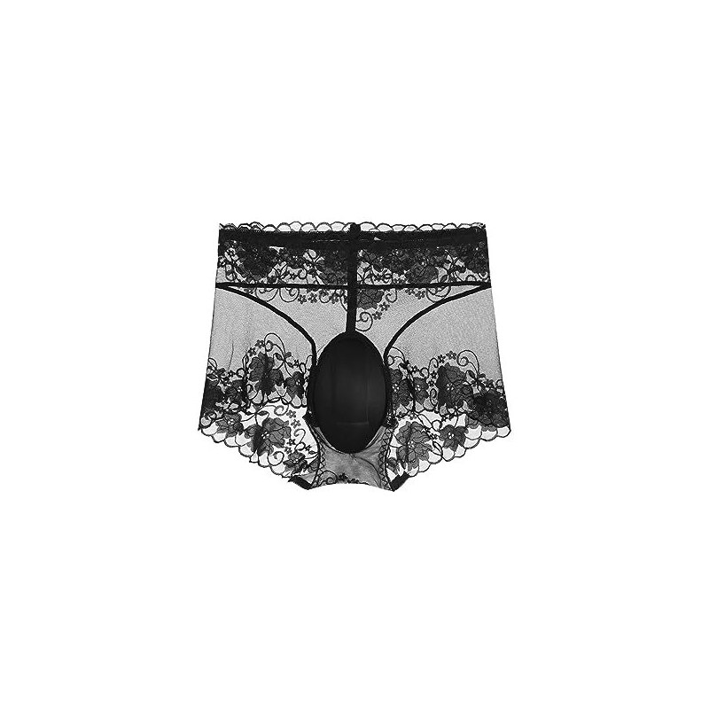 renvena Herren Sissy BH Büstenhalter Spitze Dessous Oberteile Bustier Bralette Männer Unterhemd