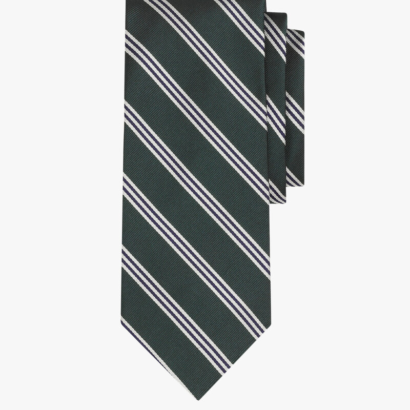 Brooks Brothers Cravatta regimental in seta verde scuro - male Cravatte e Pochette da taschino Verde REGULAR