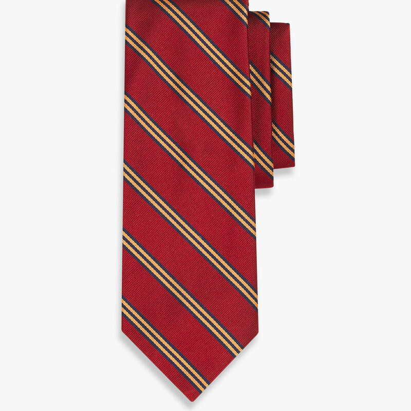 Brooks Brothers Cravatta regimental in seta rossa - male Cravatte e Pochette da taschino Rosso REGULAR