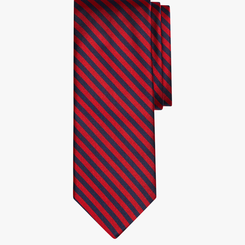 Brooks Brothers Cravatta regimental in seta rossa e blu - male Cravatte e Pochette da taschino Rosso e blu REGULAR