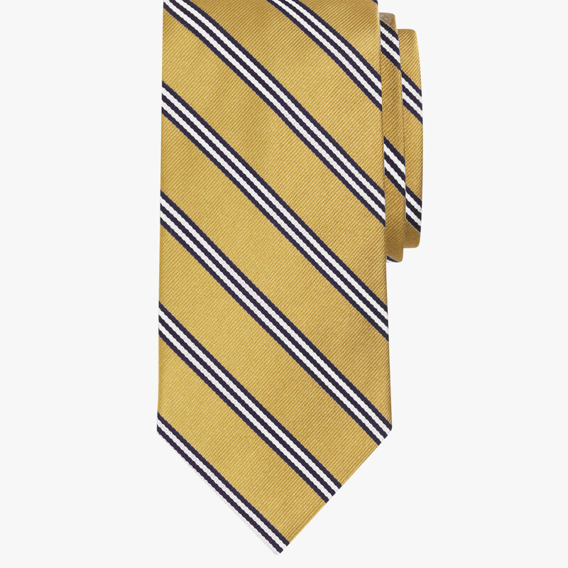 Brooks Brothers Cravatta regimental in seta oro - male Cravatte e Pochette da taschino Oro REGULAR