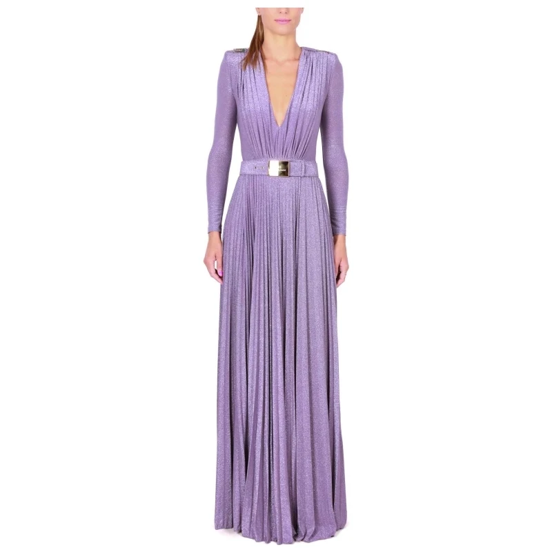 Elisabetta Franchi ABITO LUNGO ELEGANTE IN JERSEY DI LUREX