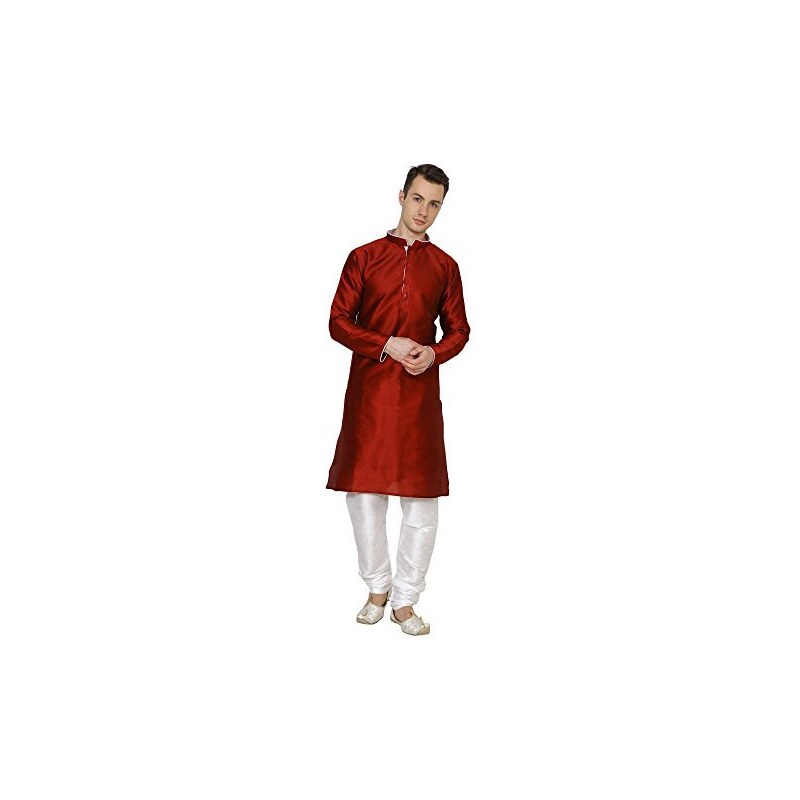 Royal Kurta Set Uomo In Misto Seta Con Giacca Nehru E Churidar – Abito Tradizionale Indiano Eleganza Festiva