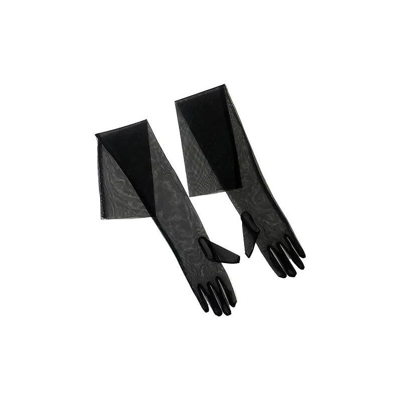 1 Paio Di Guanti Eleganti Lunghi In Raso Per Donna, Adatti