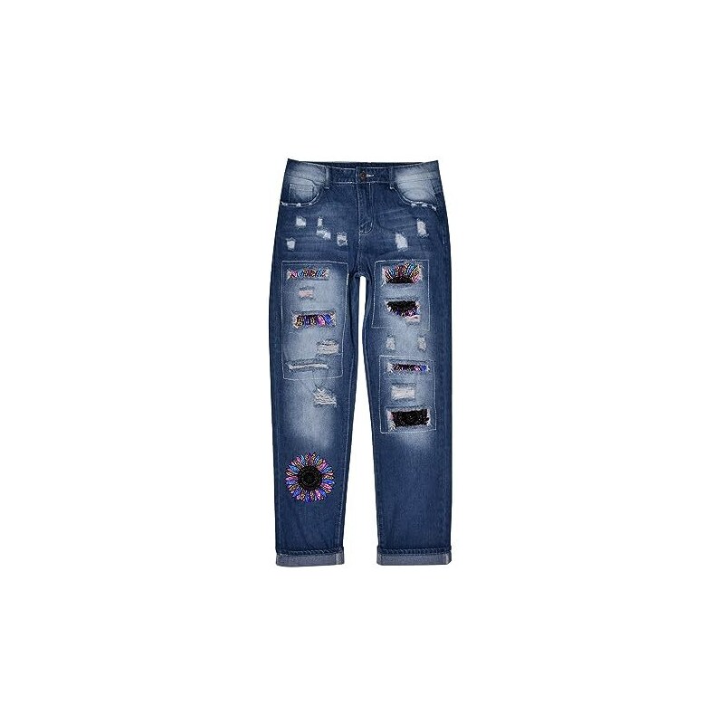 Vaceky Jeans Larghi Donna Cargo Y2K Vita Alta: Stile Streetwear Invecchiato