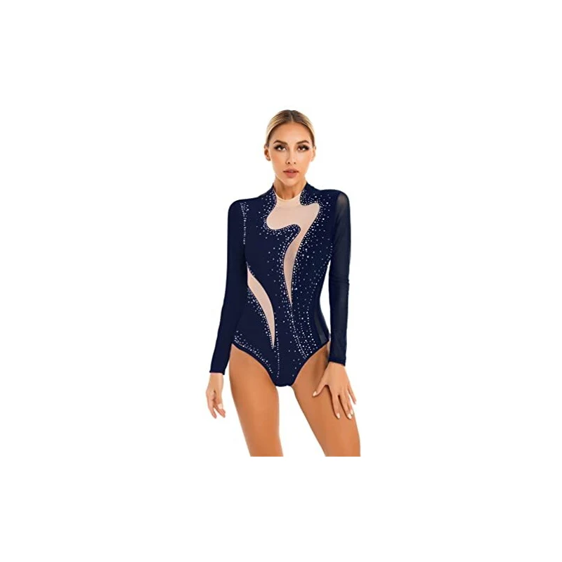 YiZYiF Body Da Ginnastica Artistica Donna Leotards Body Da Balletto Vestito Danza Classica Abito Da Ballo Latino Jazz Ballerina Danza Moderna Samba Rumba Salsa Dancewear Bianco A M 119710459 - Foto 12
