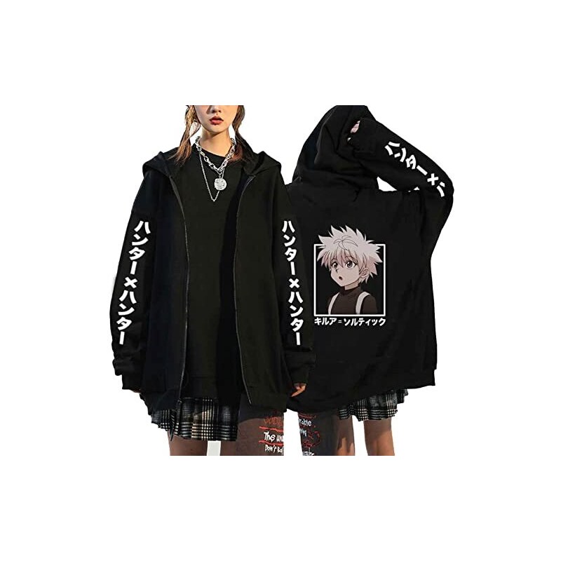 Felpa Hunter X Hunter Con Cappuccio – Killua E Gon, Stampa Anime, Unisex, Invernale, Per Fan E Cosplay