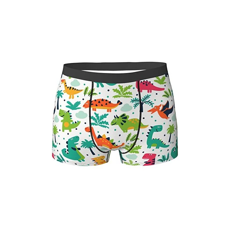 Mutandine Boxer Bambino Con Stampa Dinosauro | 12 Pezzi In Cotone, Taglie 3-13 Anni