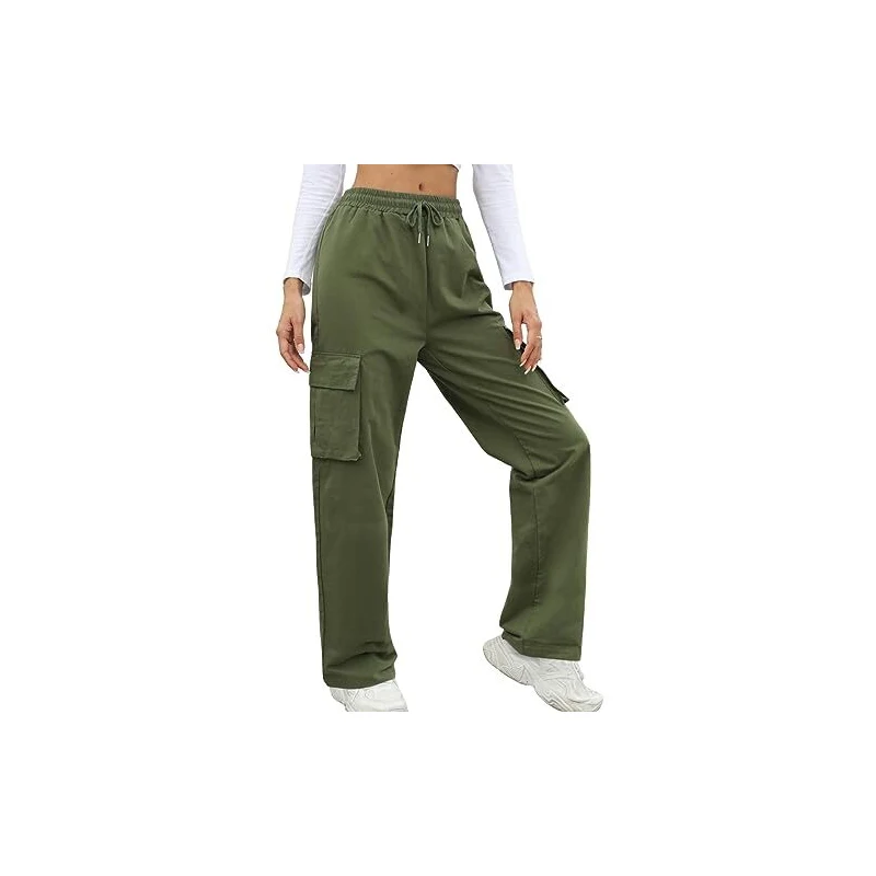 Pantaloni Cargo Donna GRECERELLE - Vita Elasticizzata, 4 Tasche, Stile Y2K Streetwear - Foto 13