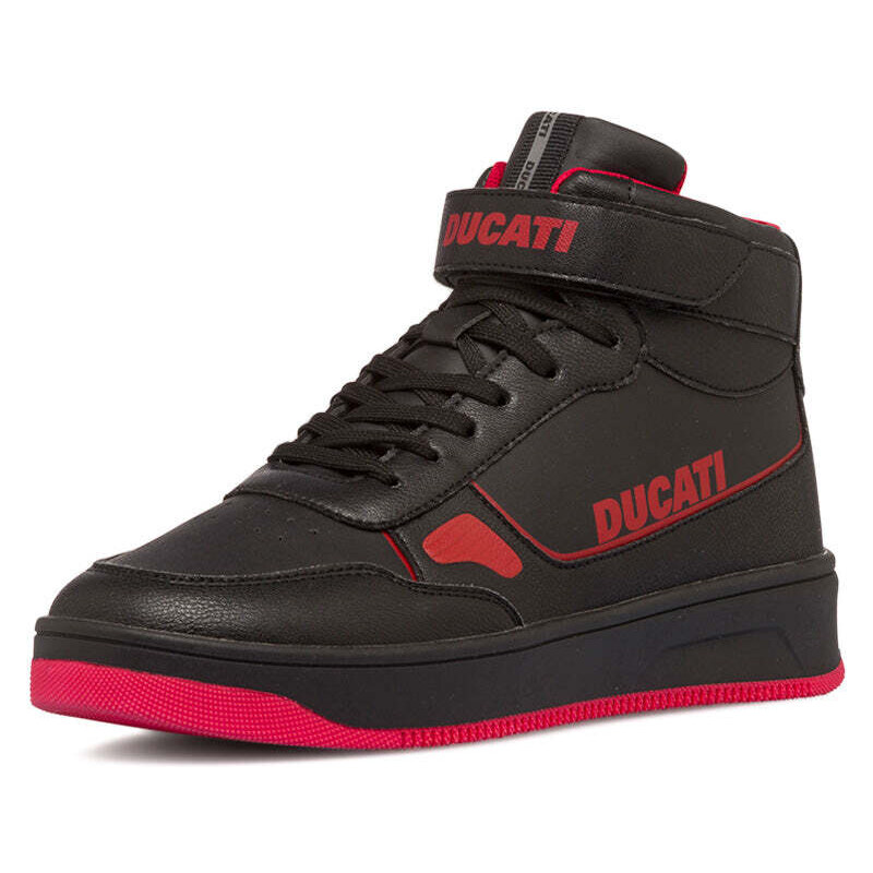 Sneakers alte nere da ragazzo con dettagli rossi Ducati Barsaba Mid 4 GS