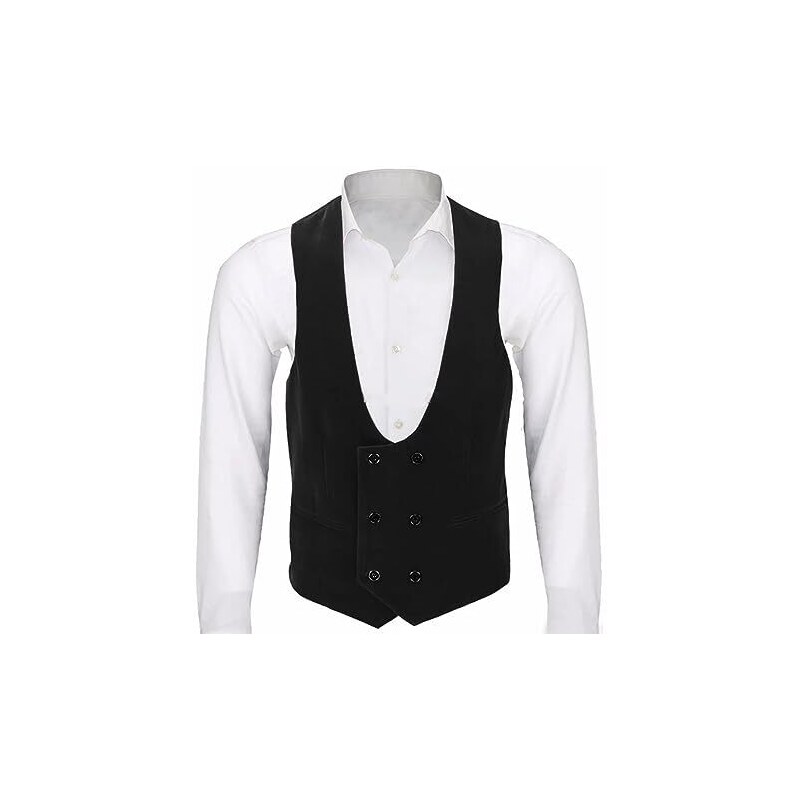 Mokkpeq Gilet Da Uomo In Caldo Pile In Pelle PU Con Tasche Multiple Gilet Da Moto Vintage Senza Maniche Casual Da Esterno 121666513