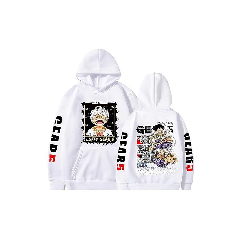 ONE PIECE 2025 Nuova felpa con stampa da donna, manica lunga oversize