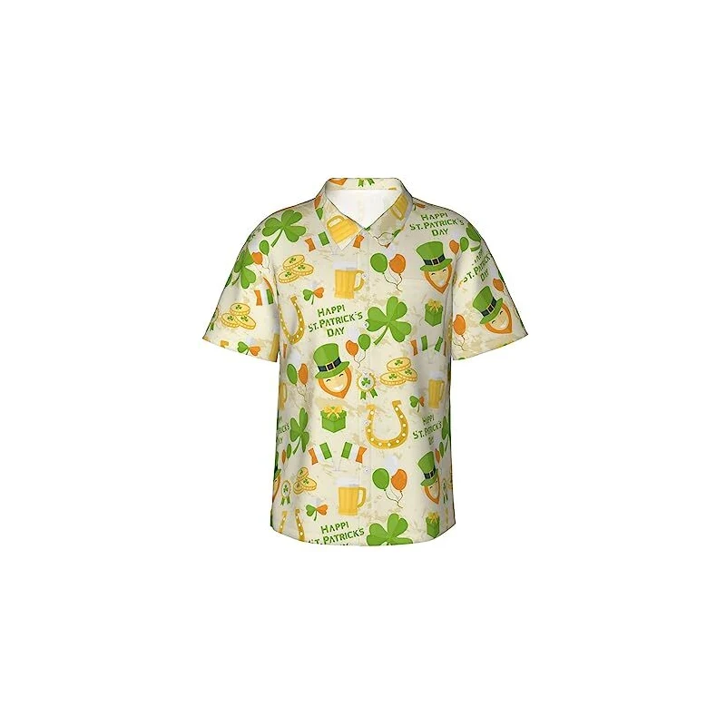 Lea H. Blusa Donna Rossa Fiori Manica Corta Casual (IT 40, EU 36