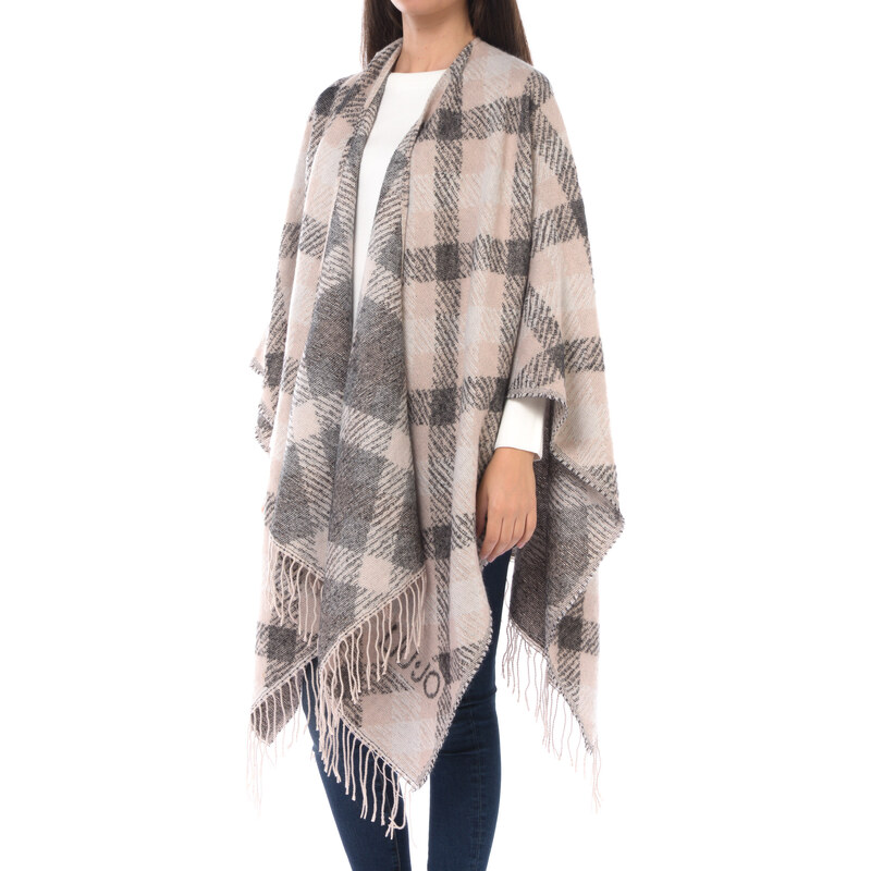 poncho da donna Liu Jo a quadri jacquard