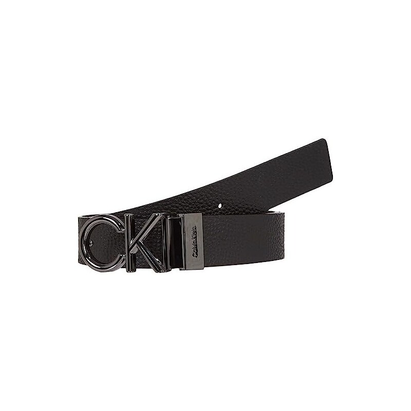 Calvin Klein cintura uomo in pelle martellata h3,5 nero