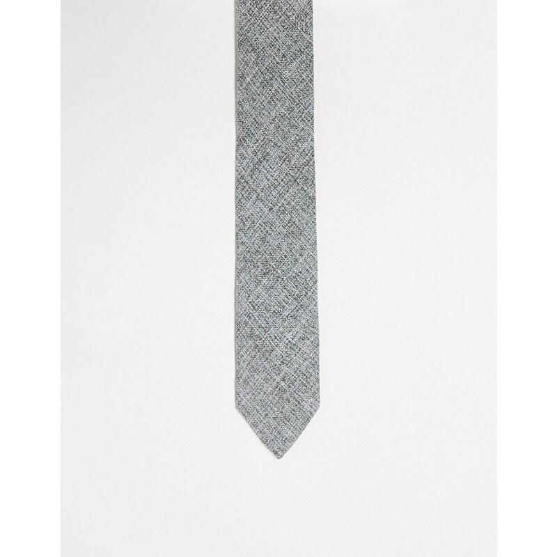 ASOS DESIGN - Cravatta testurizzata antracite-Grigio