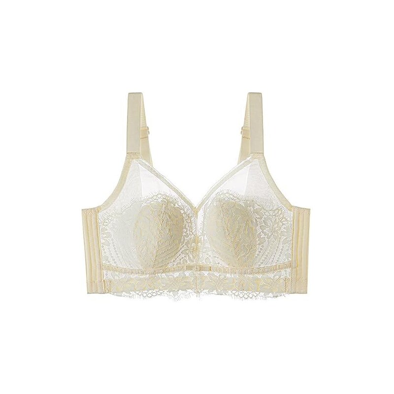 Reggiseno da donna senza ferretto, scollo a V, bralette comfort, profondo V, senza fili, ad alta elasticità, per il sonno, push up, reggiseno morbido, pelle, S