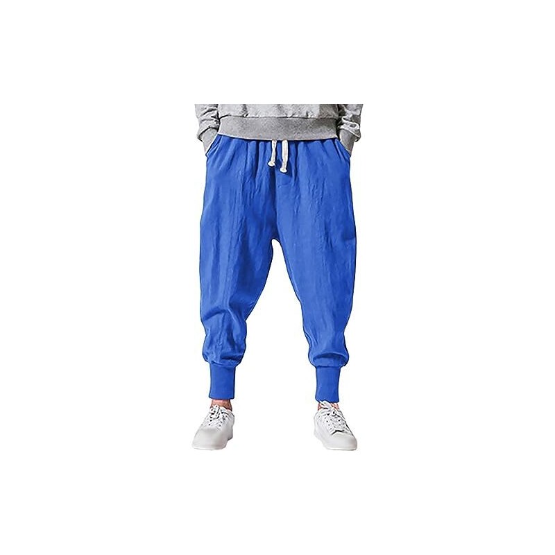 AvaCostume Pantaloni Harem Donna – Stile Hippie, Blu, Taglia XL, Morbido Cotone Modal - 2