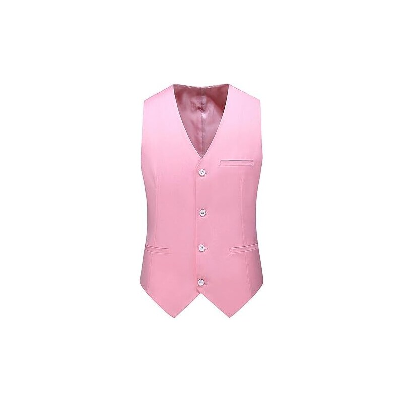 Gilet sportivo da uomo senza maniche Canotte Camicia da uomo Estate Tinta unita Corrispondenza Stampato Tempo Libero Vacanza Senza Maniche Canotta in Microfibra Tee Shirt per Uomo, rosa, 3XL