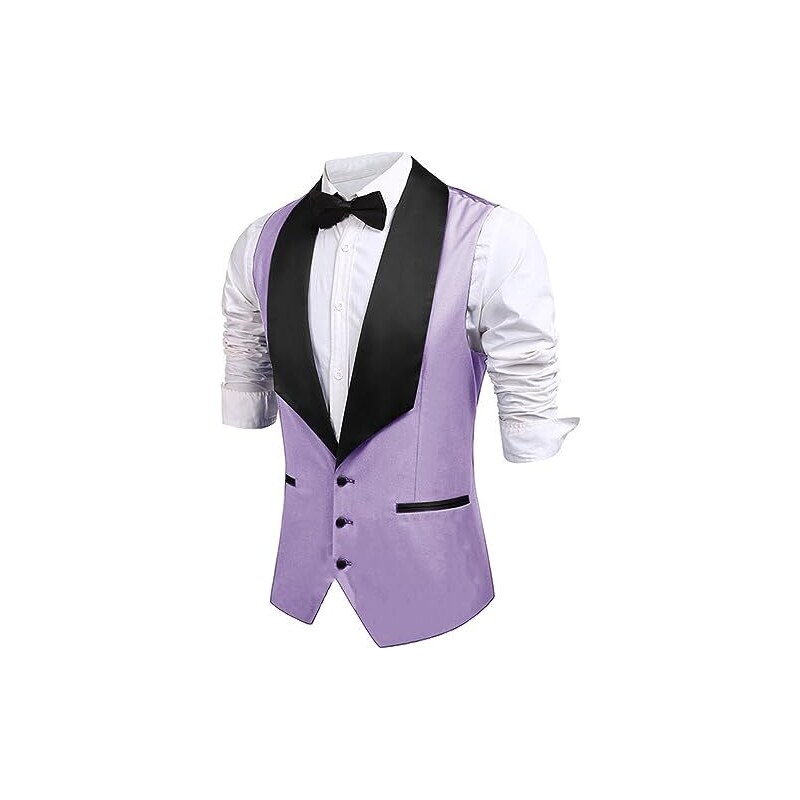 Gilet Da Sposo Uomo Slim Con Rever A Sciarpa - Elegante E Moderno, Multicolore