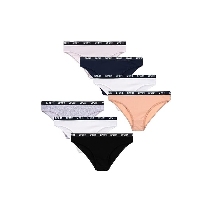 7 Slip Donna In Cotone - Con Motivazioni Diverse, Taglie 34-44 (S-3XL), Comodi E Traspiranti