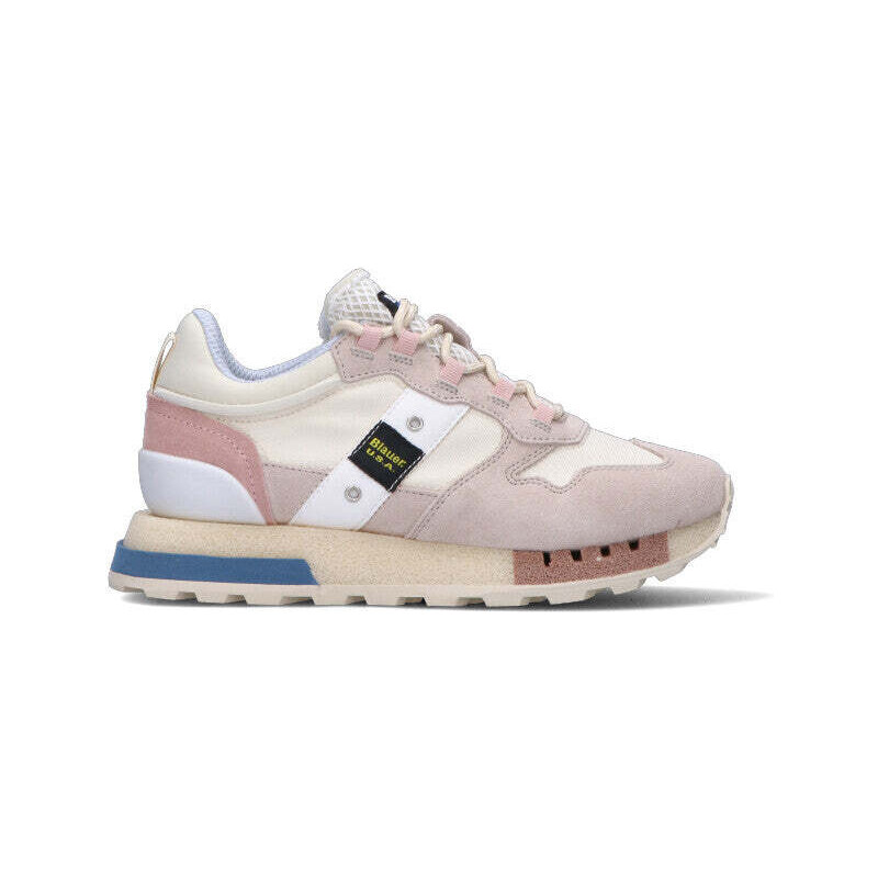 BLAUER Sneaker donna panna/rosa in suede SNEAKERS
