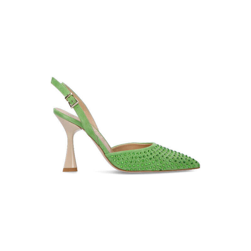 COUTURE Slingback donna verde in pelle DECOLLETE TALL SCOP