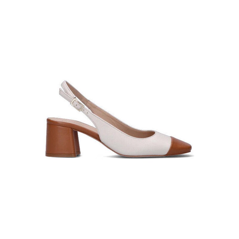 MARCO TOZZI - Décolleté Slingback Donna In Pelle Con Tacco A Blocco Comodo E Suola Feel Me