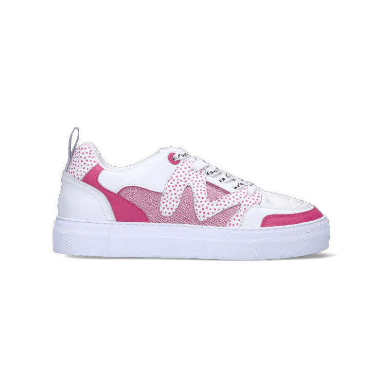 MANILA GRACE Sneaker donna bianca/rosa in pelle SNEAKERS